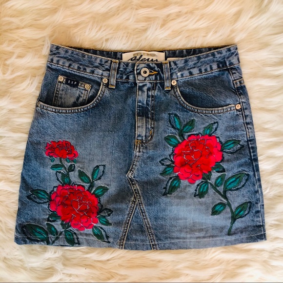 Women’s Express Bleus Vintage Denim Skirt 28W 🌹! - Picture 8 of 8